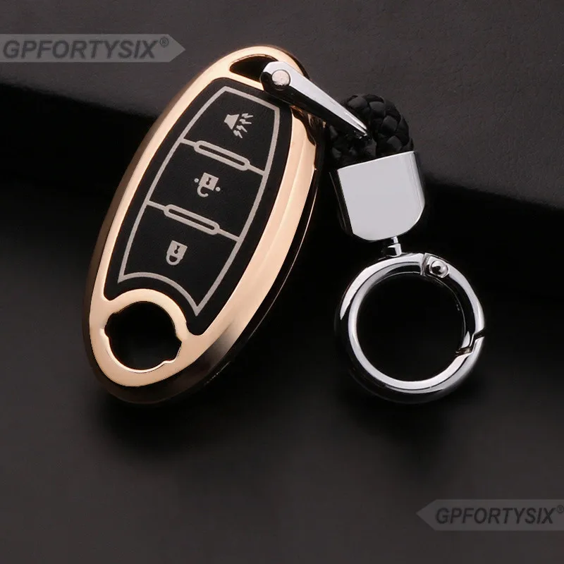 Чехол для дистанционного ключа от машины цинковый сплав световой кожаный чехол