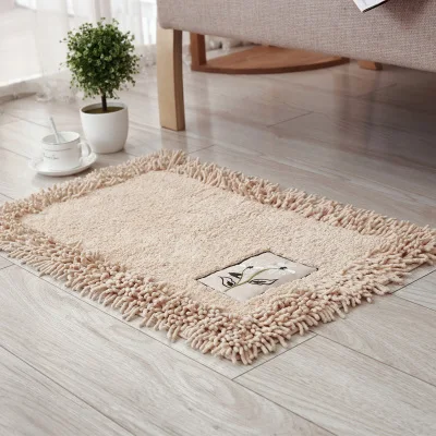 qian ka se 60X90 см, 45X120 см прочный Набор ковриков для ванной комнаты, роскошный большой размер коврик для ванной нескользящий, дверь ванной набор ковров, коврики для ванной пол - Цвет: qian ka se