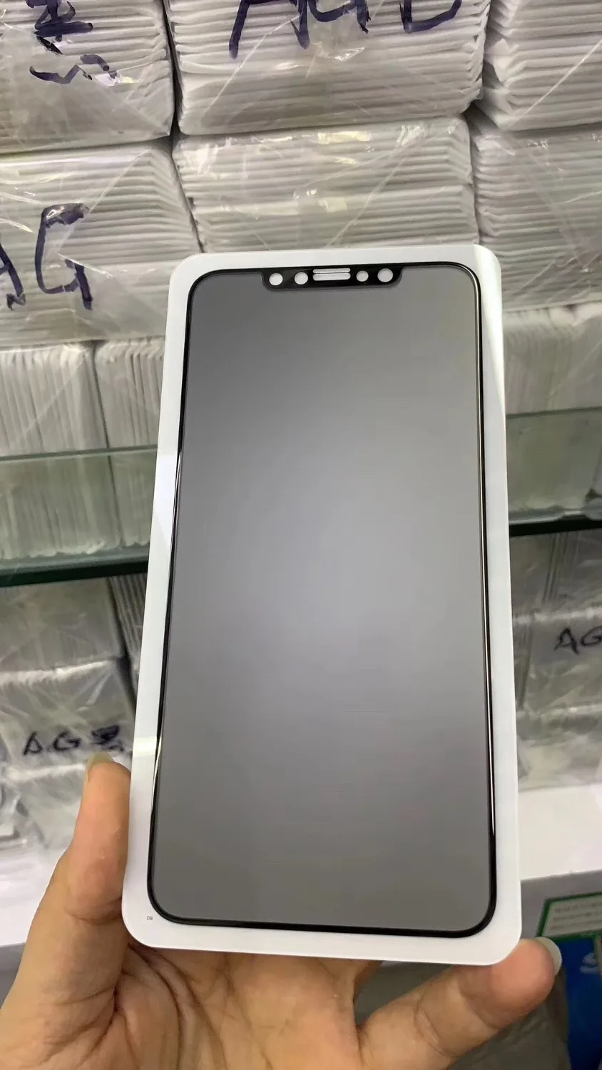 25 шт./лот антибликовое закаленное стекло экрана для iPhone X XR XS MAX Антибликовая