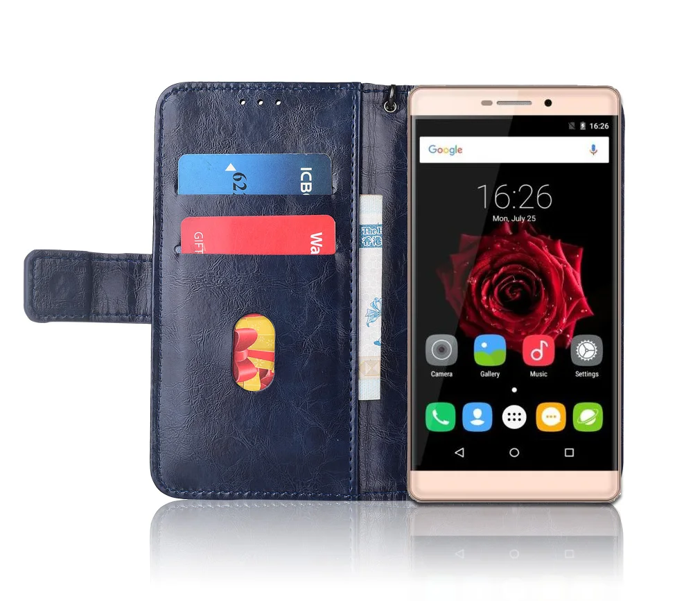 Кожаный чехол-книжка для VKworld T1 Plus Kratos Fundas с цветочным принтом 100% специальный