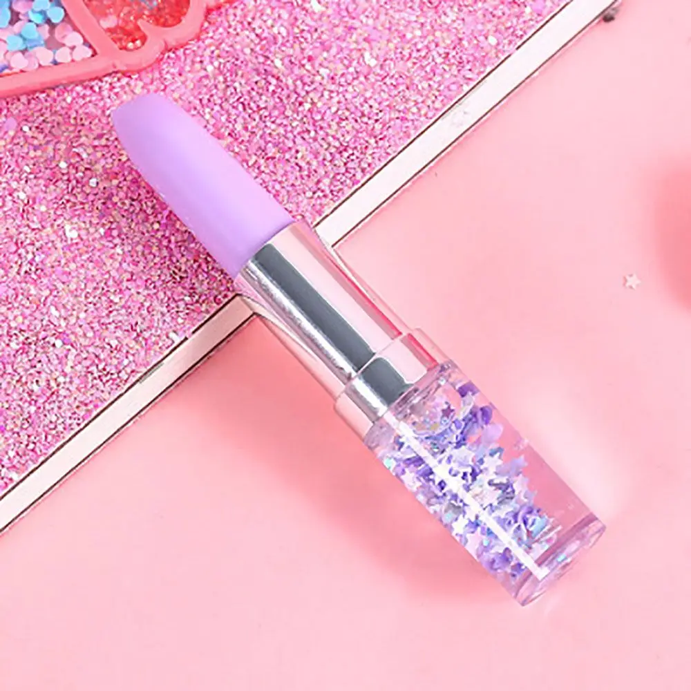 light purple 1 шт кавайная помада-гель ручка 0,5 мм масло зыбучие пески красочная милая гелевая ручка канцелярские принадлежности черные чернила Ручка для учителя Офис Школьные принадлежности - Цвет: light purple