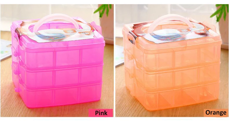 Портативный 18 прозрачные сетки пластиковые ювелирные изделия косметический