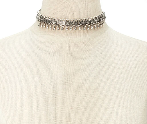 Женское ожерелье чокер в стиле бохо ZOSHI винтажное с вырезами и цветами бижутерия