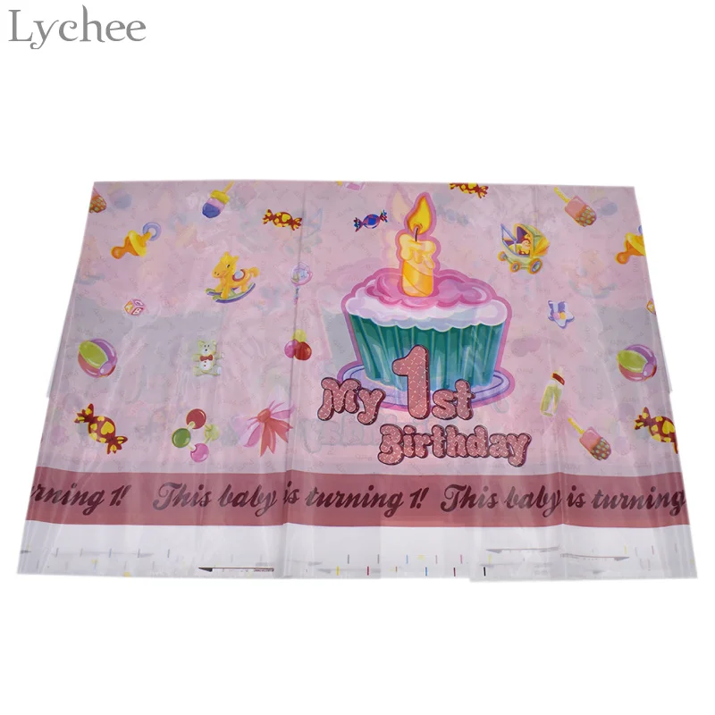 Lychee Life Girl одноразовая посуда для первого дня рождения Соломинки скатерти с