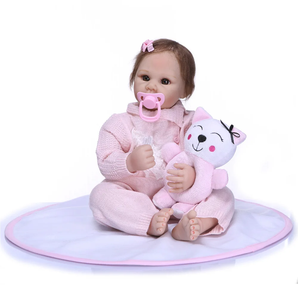 Nicery 20 22 дюйма 50 55 см кукла Bebe Reborn Мягкая силиконовая игрушка для мальчиков и