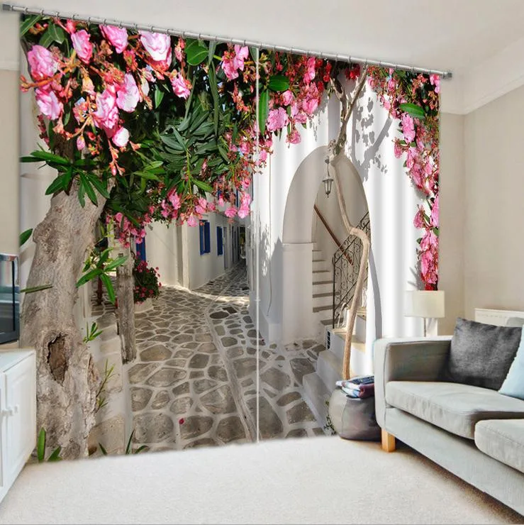 

Courtyard Curtains Bedding Living Room or Hotel Cortians High-precision Shade Customized Size Availzble