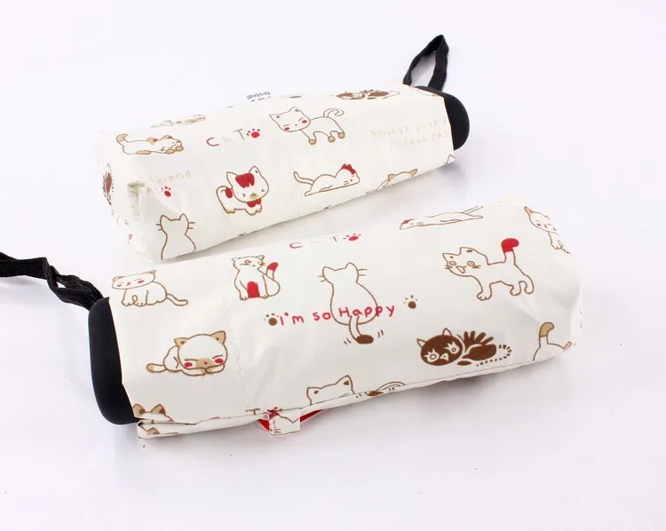 Маленький Карманный Зонт от дождя и солнца складной зонт для женщин мужчин с