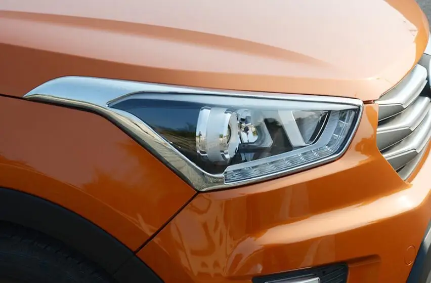 Для hyundai Creta ix25 фары/задние фары крышка ABS Автомобильный ремонт Хром Стайлинг внешняя отделка продукты аксессуары-17