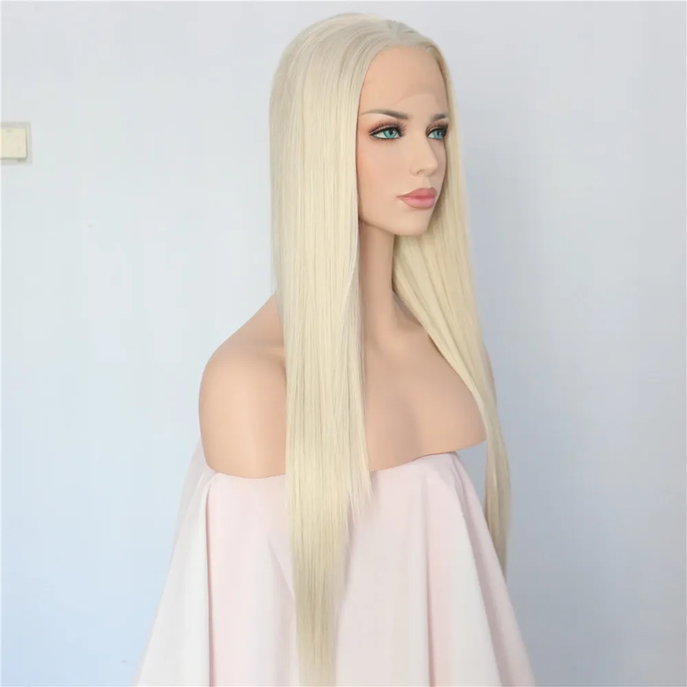 BeautyTown светлый блонд цвет термостойкий искусственный парик косплей маскарад синтетические кружева спереди вечерние парик для женщин