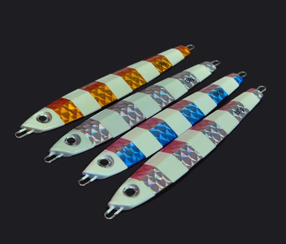 

5PCS Deep sea Jigging Fishing Ocean Boat Rock Beach Slow Jig Jigbait Spoon Lure baits 100/150/200/250/300/400g