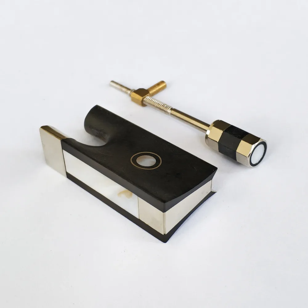 Полностью облицованная черная лягушка для лука скрипки 4/4 EB05 | Спорт и