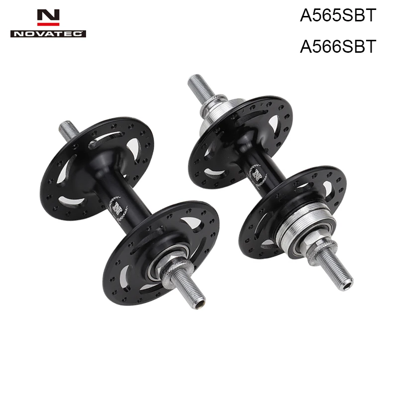 Novatec A565SBT A566SBT 20/24/28/32/36H Fixed Gear Single Speed Bicycle Hub With Sprockets And Lock Nuts 14/15/17T Black