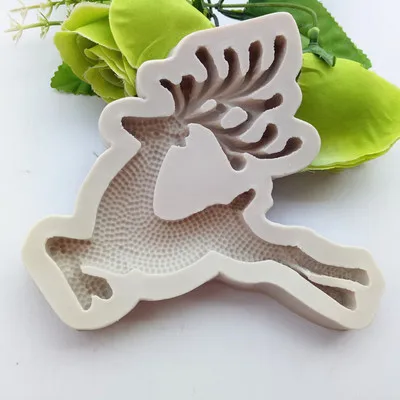 Sika олень DIY 3D силиконовая шоколадная форма для украшения тортов помадные конфеты
