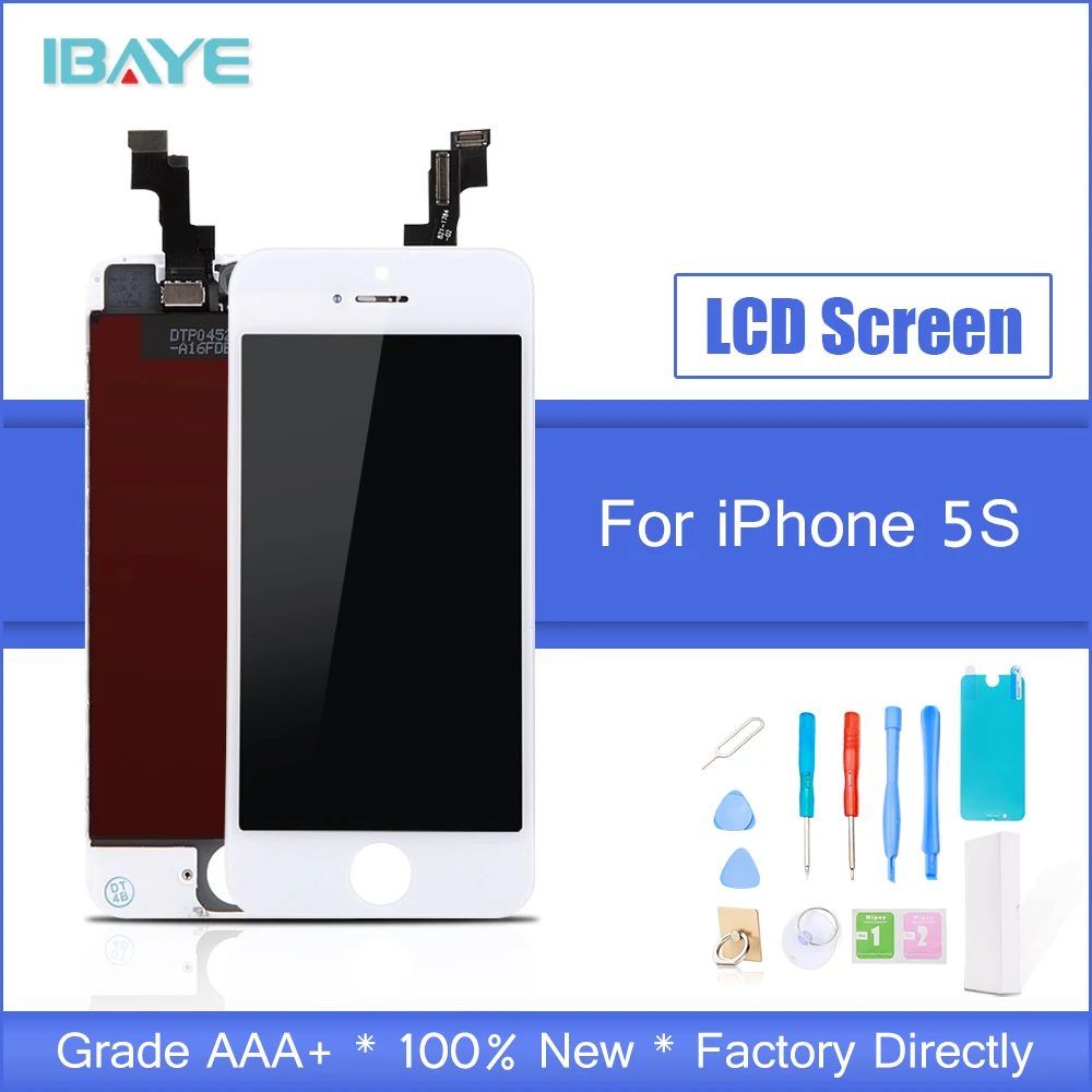 AAA без битых пикселей LCD для iPhone 5S lcd iphone5s экран сенсорный дигитайзер сборка