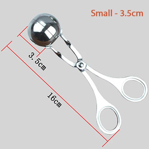 Small 1 шт. форма из нержавеющей стали для фрикаделек Мясорубка DIY инструмент для приготовления мяса для говядины, курицы мясо рыбы мячик кухонный гаджет - Цвет: Small