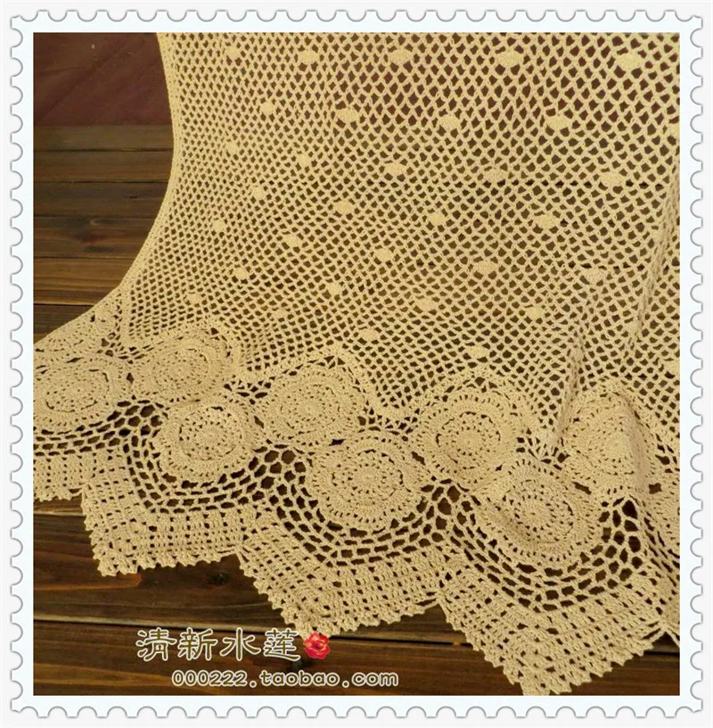 Бесплатная доставка Хлопок Вязание крючком кружева занавес для двери окна