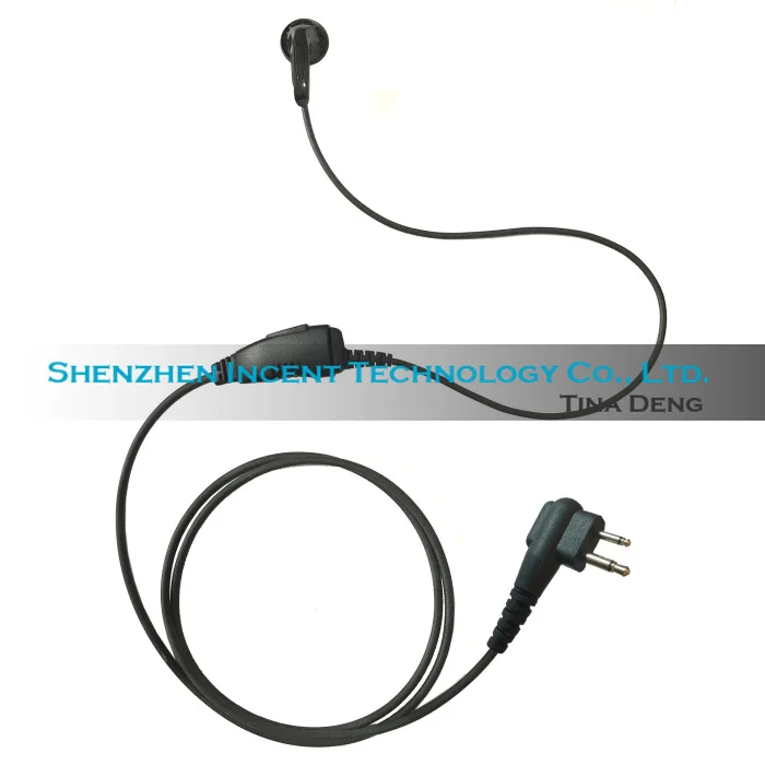 VOIONAIR 20 шт./лот ушной вкладыш наушники гарнитура Динамик PTT Mic для Motorola CP200 P1225 Yaesu FT