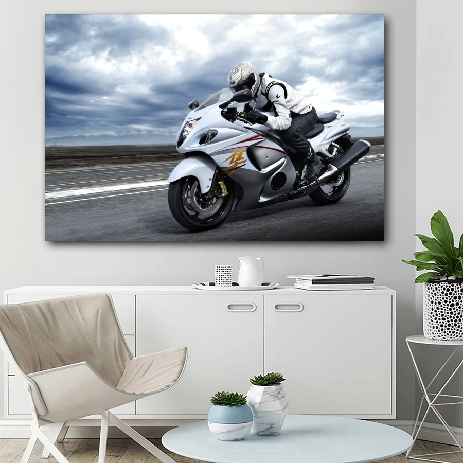 Гоночный Superbike мышцы мотоцикл декоративные картины печатных настенный