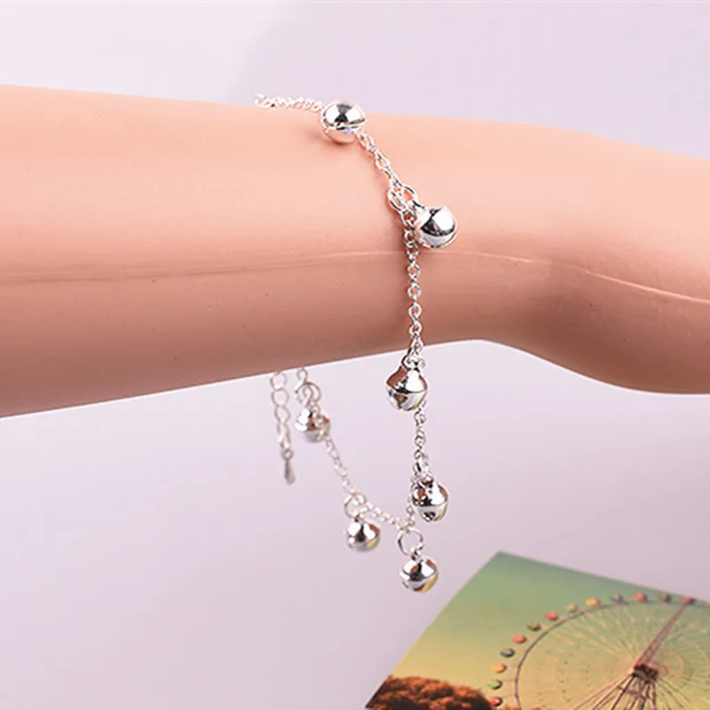 Хит продаж Простая красивая обувь Большие размеры Серебристый Цвет браслет