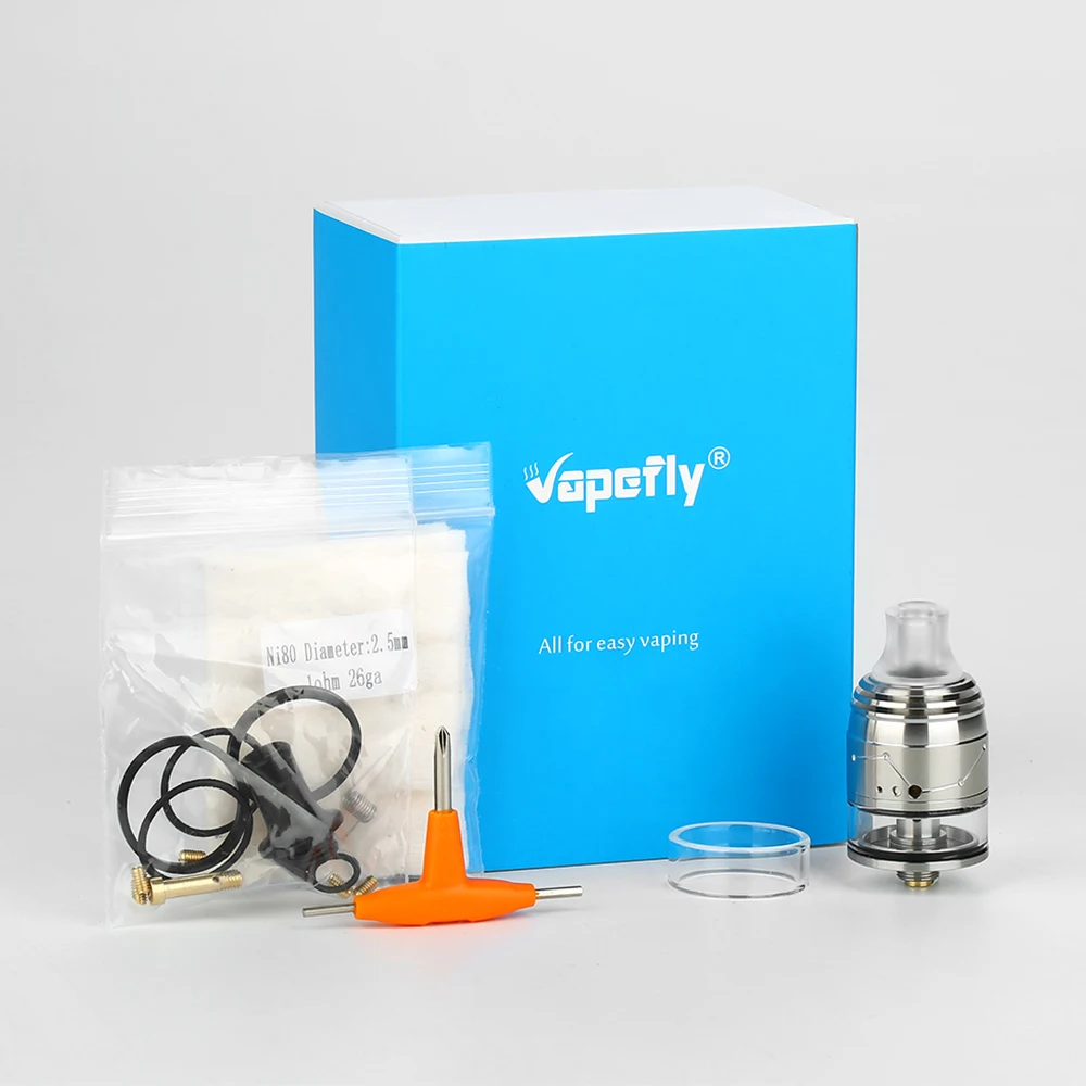 Original Vapefly Galaxies MTL RDTA 22.2mm Diameter with 2ml Tank Capacity &amp Gold-plated BF Pin VS RDA/RTA | Электроника