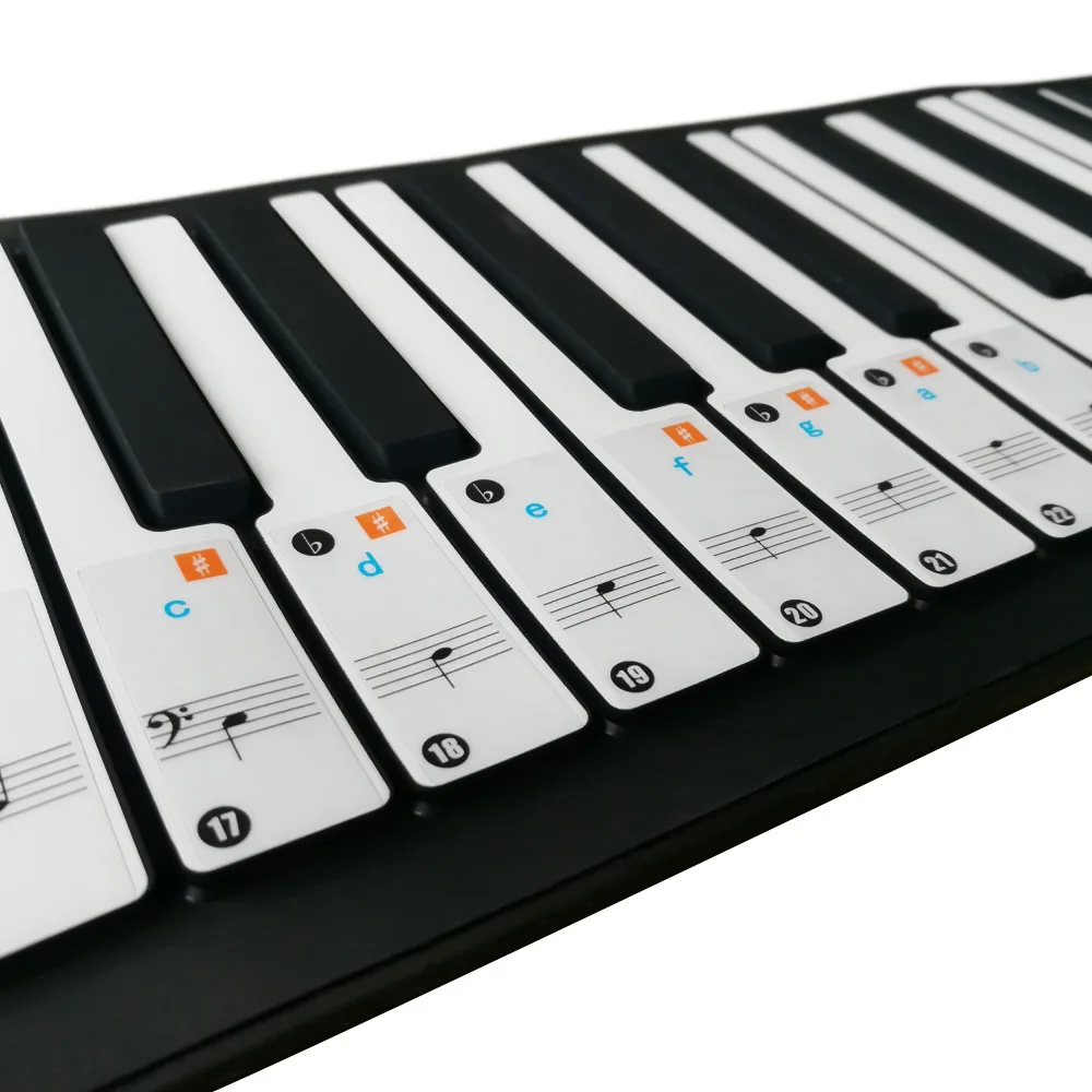 Новое поступление наклейки на клавиатуру пианино съемные прозрачные для