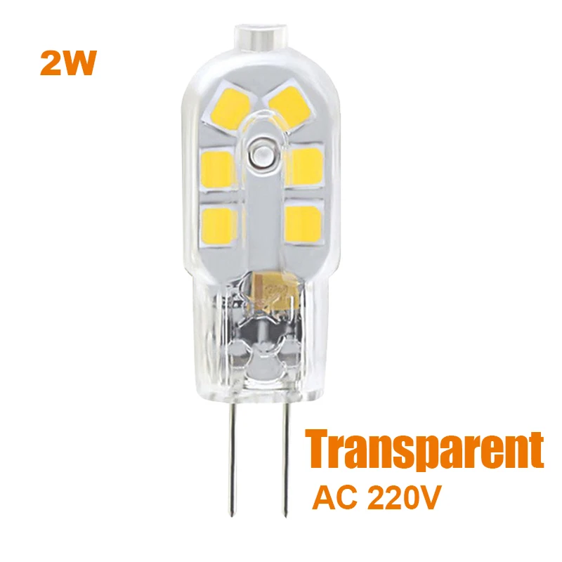 Ywxlight 10/пакеты мини G4 светодиодные лампы 3 Вт супер яркий 12 В 220 В Bombillas led заменить галогенная лампа LED Ампуле Maison - Испускаемый цвет: Transparent AC 220