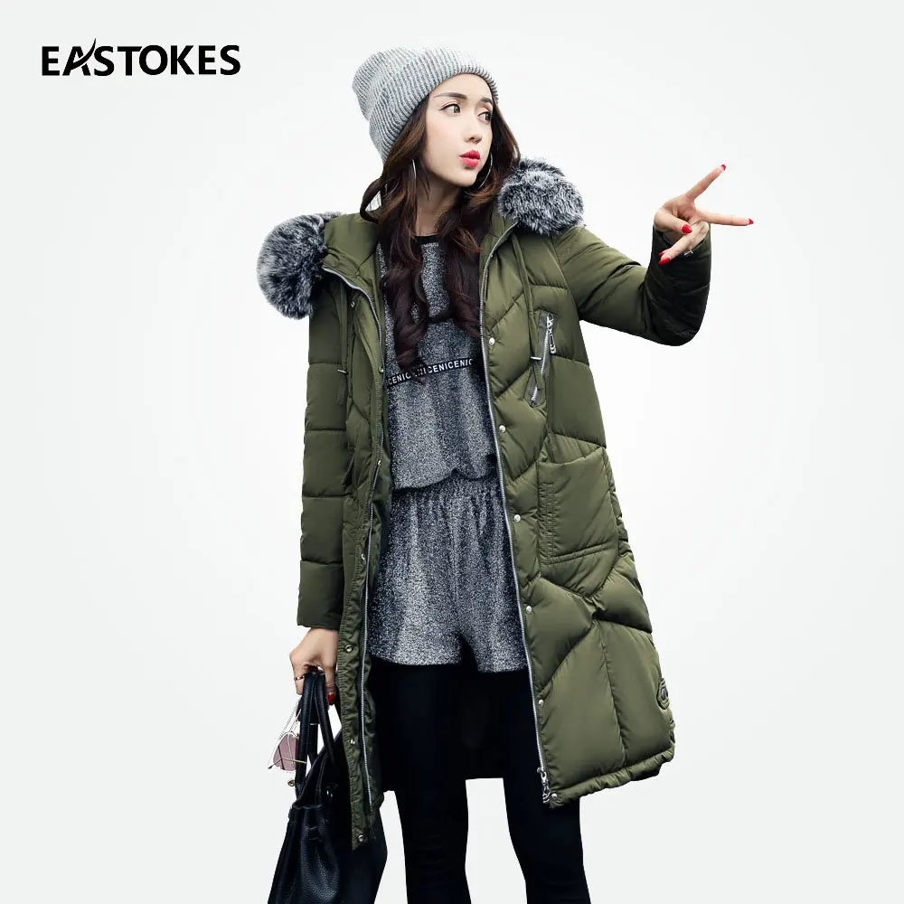 Зимняя куртка для женщин длинные пальто с большой меховой воротник новый дизайн