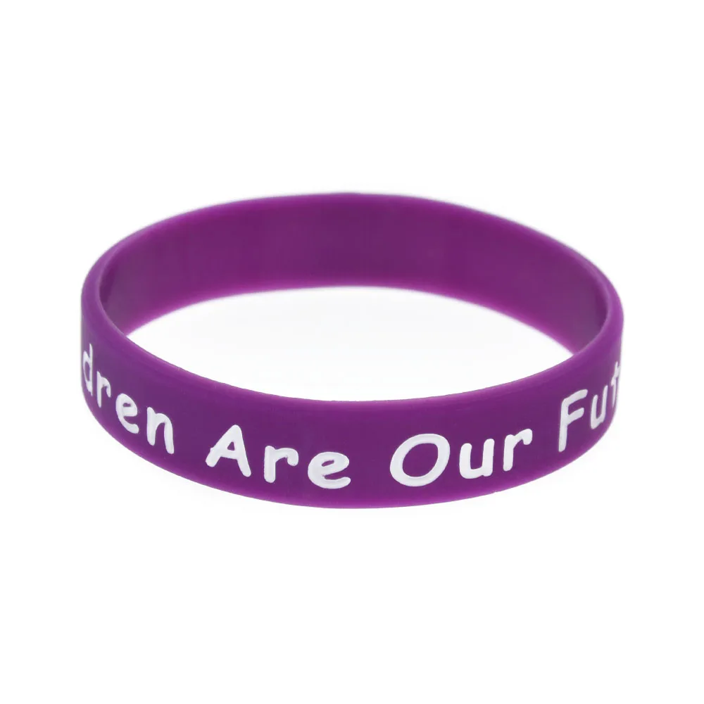 OBH 1 шт. дети это наше будущее силиконовый браслет детский размер фиолетовый