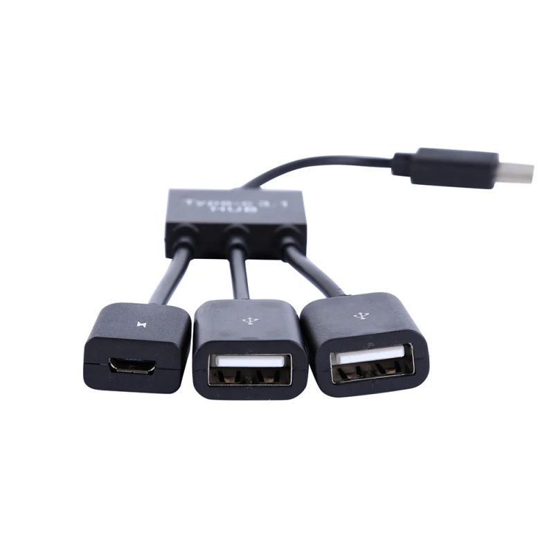 15cm USB Type C 3.1 Male to Dual 2.0 Female OTG Charging Cable 2 Port HUB Cables 1 3 Cord or Y Splitter Cables|Кабели USB| |