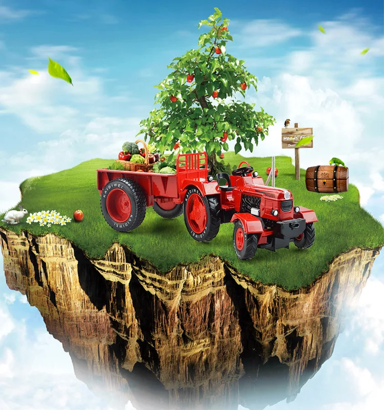 Винтажные тракторы с высокой симуляцией строительные автомобили из сплава 1:18