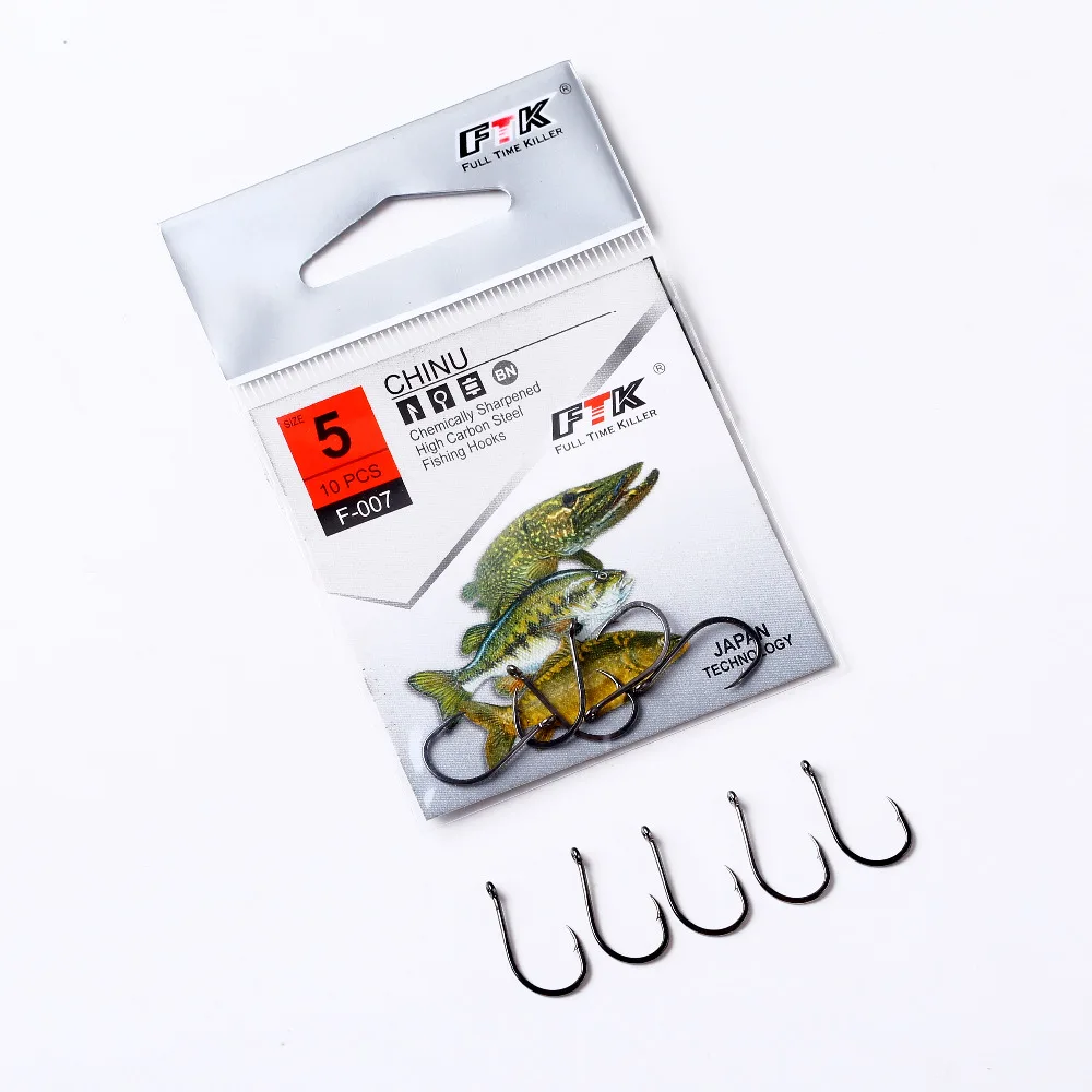 FTK крючки Size3#-Size12# Высокоуглеродистая сталь Карп рыболовные джиг Крючки Anzol рыболовные снасти