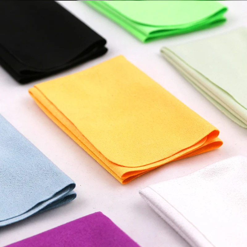 colour_max 5pcs soft chamois glasses cleaner eyeglasses microfiber clean cloth for lens phone screen cleaning wipes free global shipping