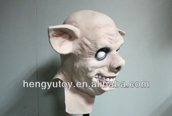 Взрослая латексная маска для Хэллоуина на всю голову страшная свинка