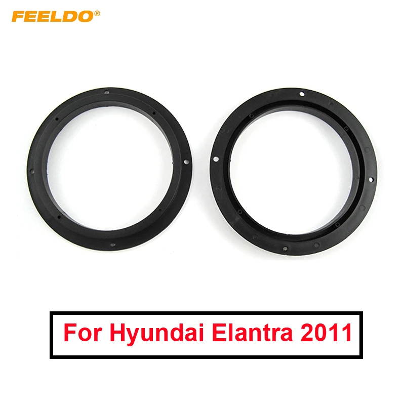 FEELDO 1Pair Car Speaker Spacer Mat for Hyundai Elantra 2011 Audio Plates Bracket Pad Stereo Refitting Rings Trim Kit #MX6044