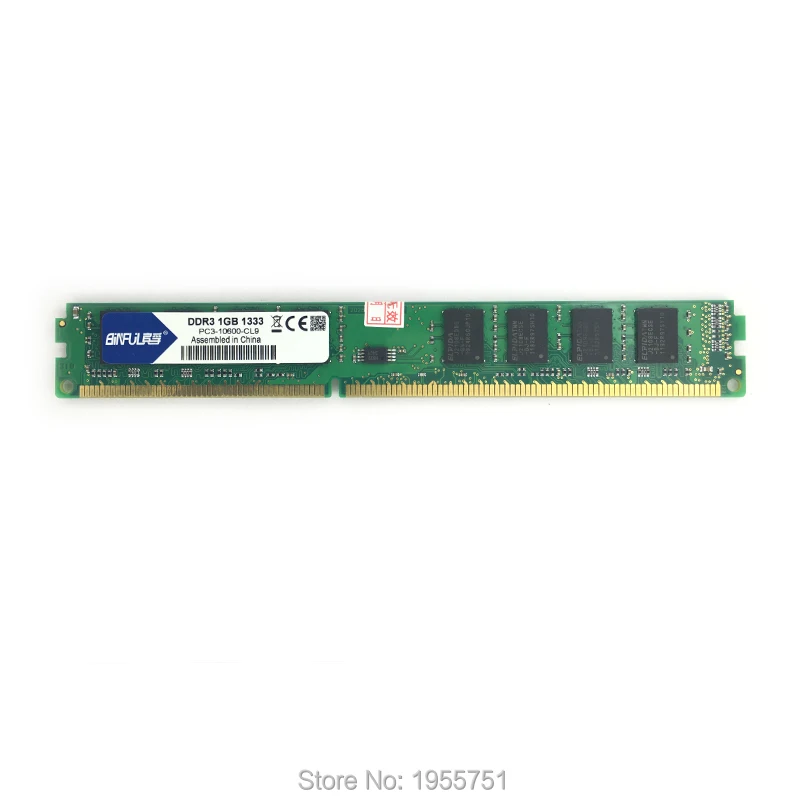 Binful бренд DDR3 1 ГБ 1066 МГц PC3-8500 1333 МГц PC3-10600 для рабочего стола оперативная Память память 1,5 в