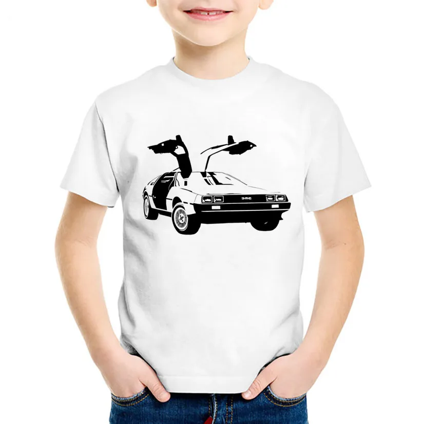 DMC DeLorean/модные детские футболки с принтом летние для мальчиков и девочек