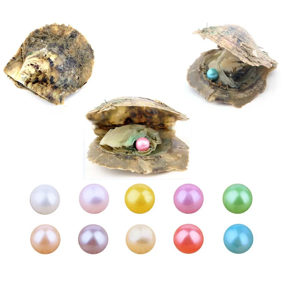 10 шт. Akoya Pearl Oyster культивированный летний цвет Love Wish Oysters с 7 8 мм круглый жемчуг