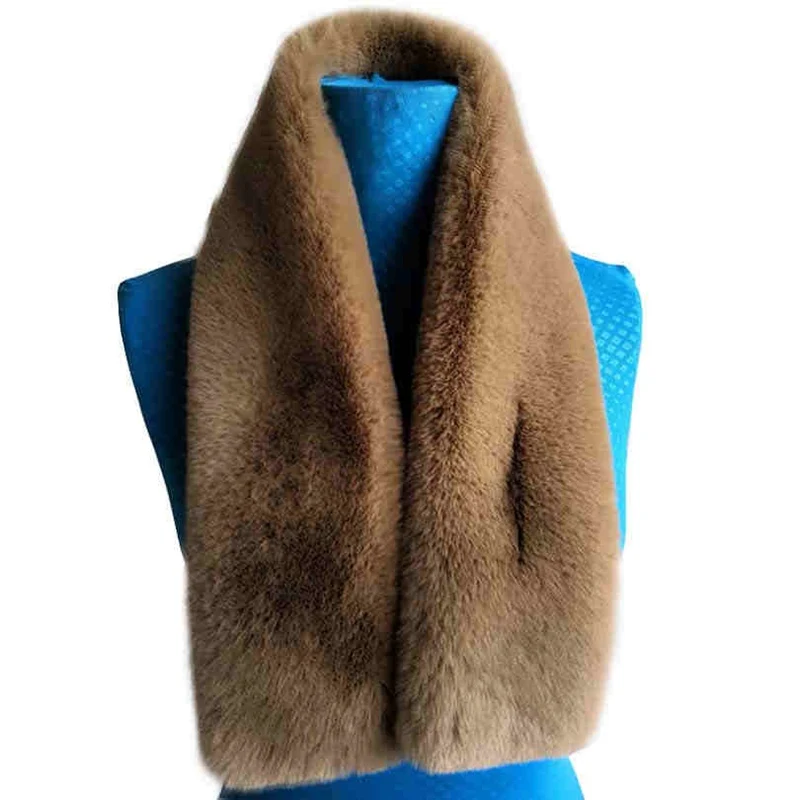 (TopFurMall) женские шарфы из натурального меха кролика рекс на осень и зиму меховые