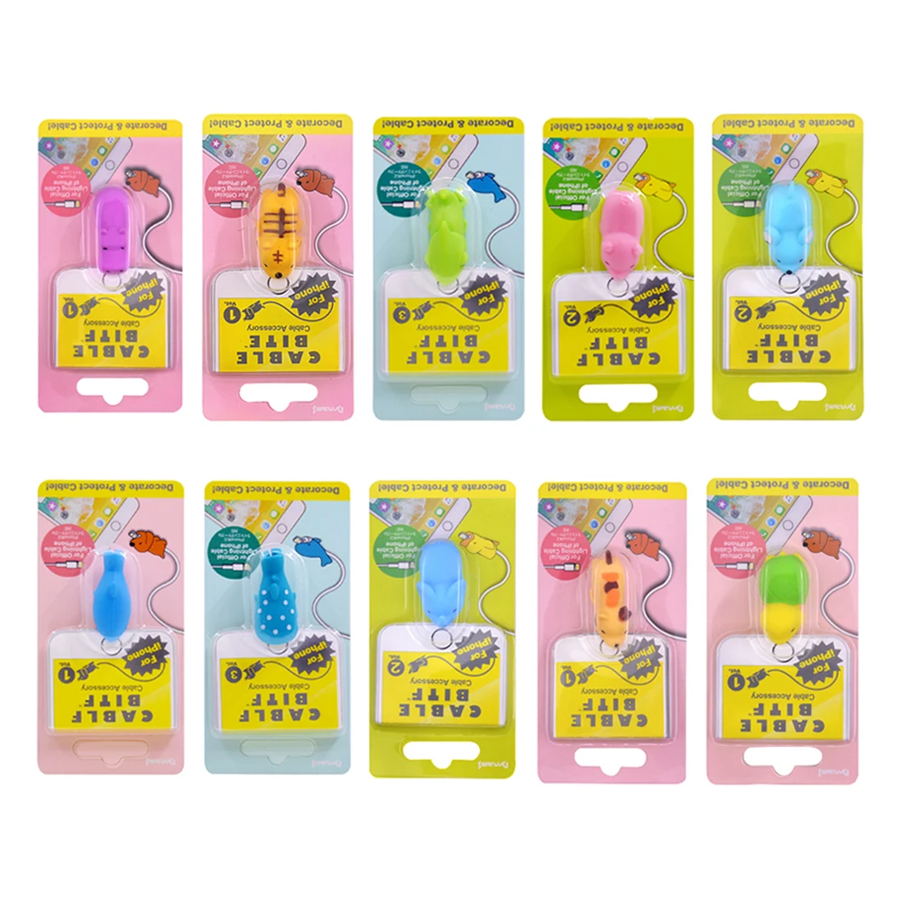 Зажим для кабеля в виде животного Android USB зарядное устройство протектор провода