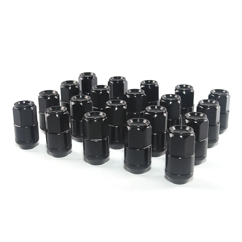 black Продукт 20 шт. набор M12X1.5 и M12X1.25 шипами Расширенный 41 мм алюминиевый и Железный тюнер наконечники колеса/диски - Название цвета: black