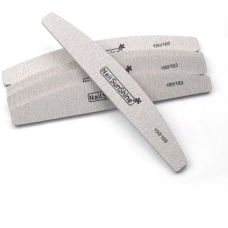 5pcs Nail File Buffing 100/180/240 Sandpaper Diamond Curve Lixa Banana Polish Buffer Washable Manicure Pedicure Makeup | Красота и
