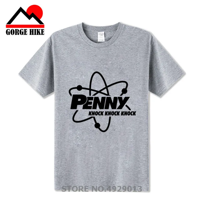 Knock Penny Футболка Большой винтажный Bang Sheldon колледж Cooper серия теория хлопок крутой
