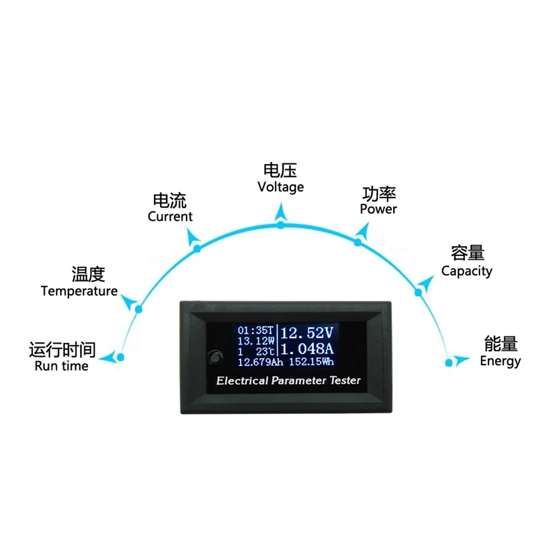 Новое поступление комбинированный Измеритель постоянного тока Oled LCD 33 в 3 А
