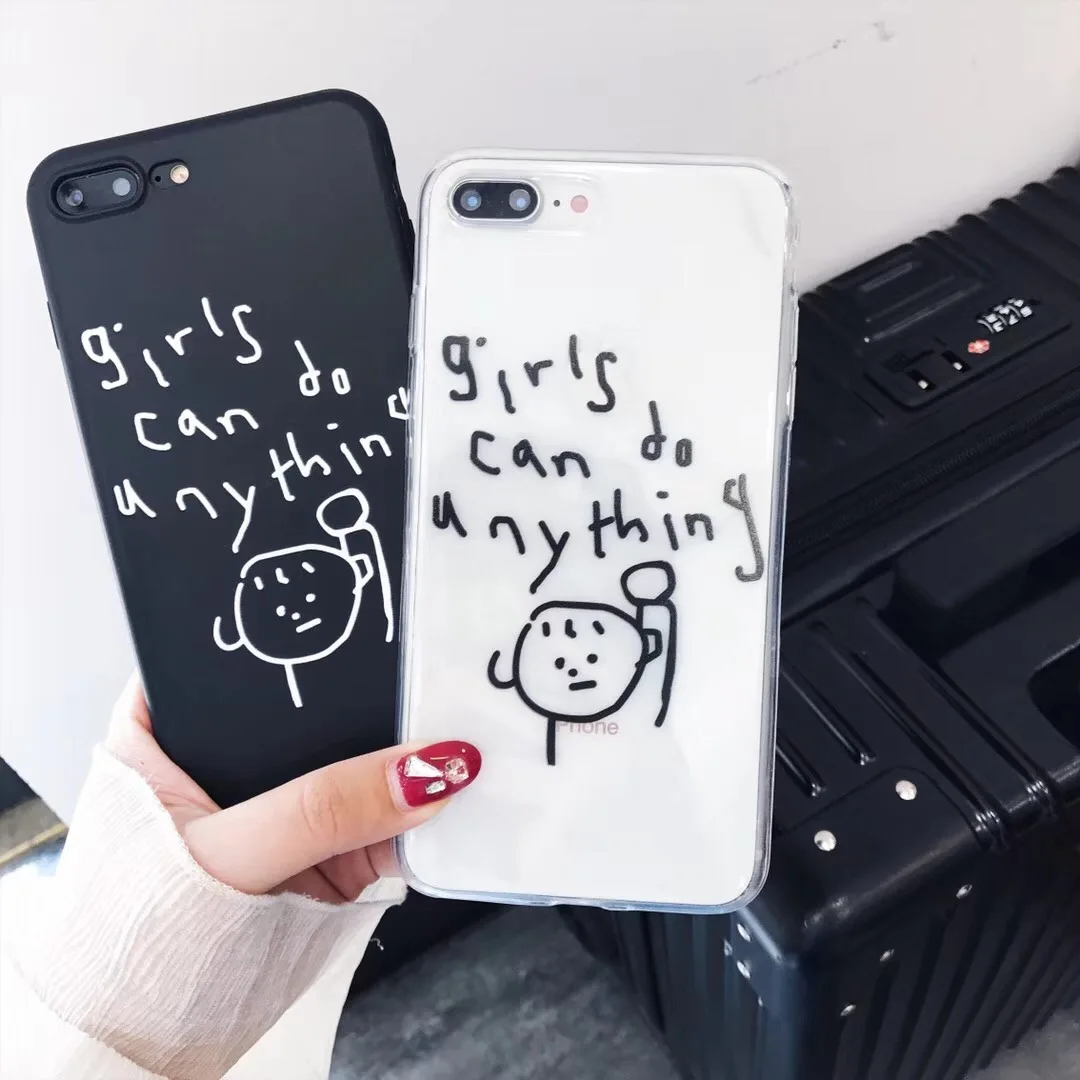 Cute Cartoon For OPPO F1 F3 Plus Girl Words Pattern Case R9 R9s R11 R11s R15 Dream Mirror Soft Clear Cover case |