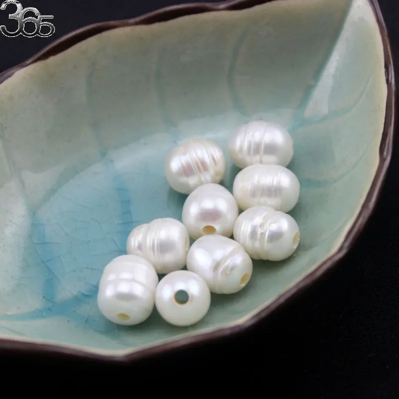 Free Shipping Select By Quantity 10x12mm Big Large Hole White Olivary Freshwater Pearl Earring Jewelry Findings DIY Craft Beads|beads for