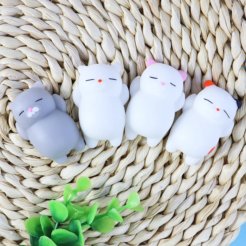 Мини Изменение цвета мягкий милый кот Антистресс мяч Squeeze Mochi рост снятие стресса Забавный подарок декомпрессионная игрушка