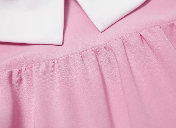 Милые модные женские платья с кукольным воротником и коротким рукавом фонариком