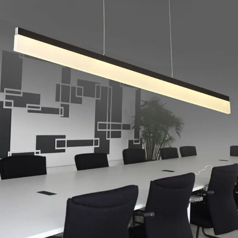 Современная светодиодная Подвесная лампа для кабинета и офиса прямоугольный