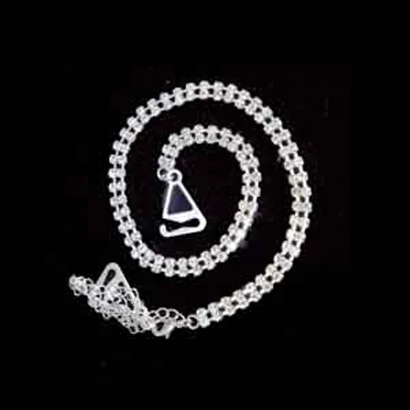 Двухрядные Стразы родиевого цвета на бретельках модный декоративный орнамент