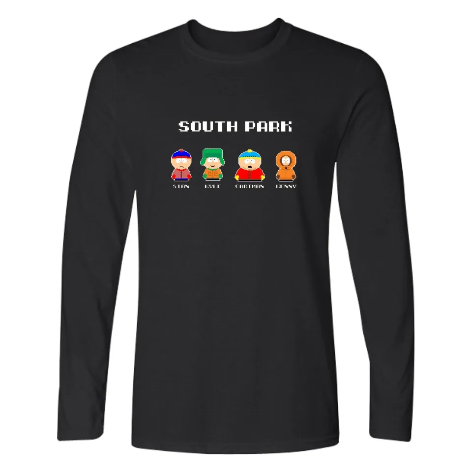 США мультфильм South Park футболка с длинным рукавом Для мужчин осень модные футболки